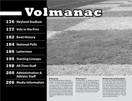 176 Neyland Stadium 177 Vols in the Pros 182 Bowl History 184 National