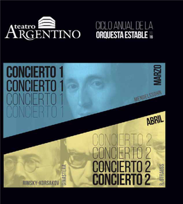 Concierto 1.- 2016- Programa De Mano En