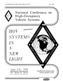 National Conference on High-Occupancy Vehicle Systems