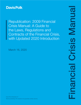 Republication: the 2009 Davis Polk Financial Crisis Manual