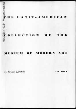 The Latin-American Collection Museum of Modern Art