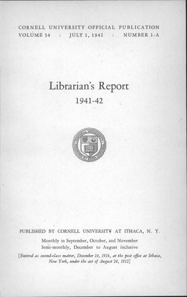 Librarian's Report