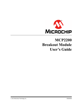 MCP2200 Breakout Module User's Guide