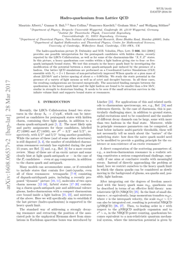 Arxiv:1608.06537V2 [Hep-Lat] 28 Mar 2017