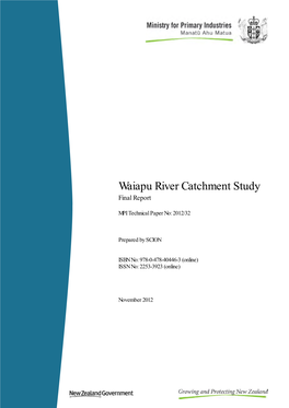 Waiapu River Catchment Study Final Report
