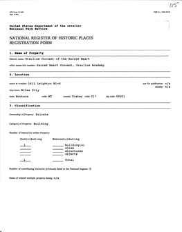 National Register of Historic Places Registration Form