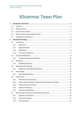 Kilcormac Town Plan