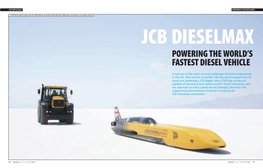 Jcb Dieselmax Powering the World's Fastest Diesel Vehicle