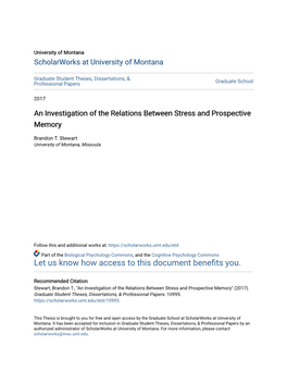 An Investigation of the Relations Between Stress and Prospective Memory