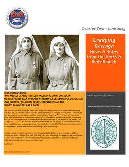 Creeping Barrage News & Notes from the Herts & Beds Branch