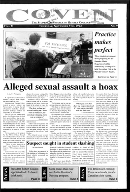 Alleged Sexual Assault a Hoax