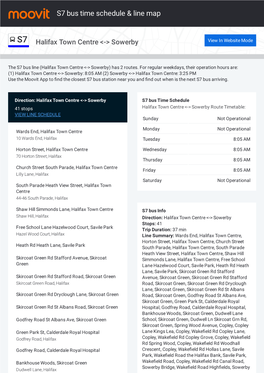 S7 Bus Time Schedule & Line Route