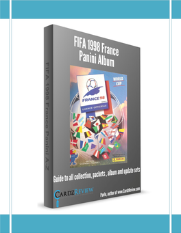 World Cup 1998 Panini France 98 A-Z Complete Guide