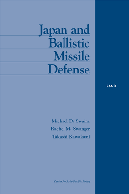 Japan and Ballistic Missile Defense