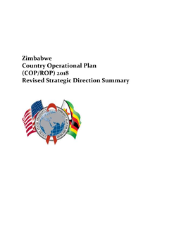 Zimbabwe Country Operational Plan 2018 Strategic Direction Summary