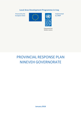 Provincial Response Plan Nineveh Governorate (Jan 2018)