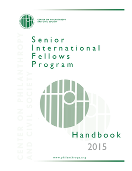 Senior International Fellows Handbook 2015