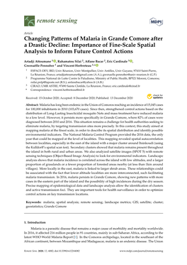 Changing Patterns of Malaria in Grande Comore After a Drastic Decline: Importance of Fine-Scale Spatial Analysis to Inform Future Control Actions