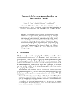 Densest K-Subgraph Approximation on Intersection Graphs