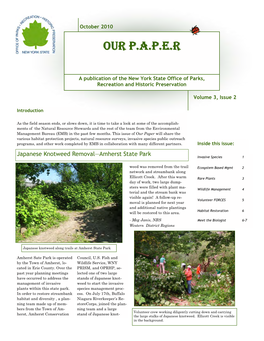 OPRHP Biologists' Newsletter Fall 2010