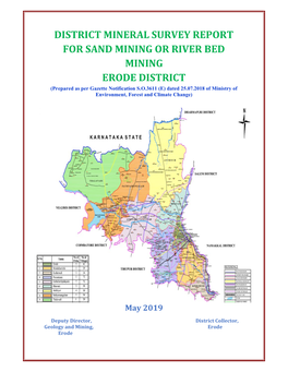 District Mineral Survey Report for Sand Mining Or