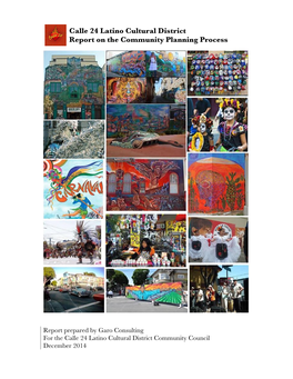 Calle 24 Latino Cultural District Report on the Community Planning Process