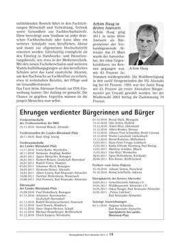 Ehrungen Verdienter Bürgerinnen Und Bürger