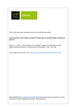 Downloaded from E-Publications@UNE the Institutional Research Repository of the University of New England at Armidale, NSW Australia