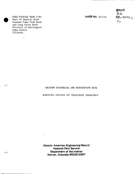 Historic American Engineering Record National Park Service Department of the Interior Denver, Colorado 80225-0287 HSBR /LL HISTORIC AMERICAN ENGINEERING RECORD