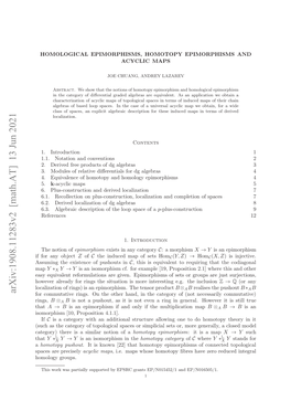 Arxiv:1908.11283V2 [Math.AT] 13 Jun 2021 Pcsaeprecisely Are Spaces Oooygroups