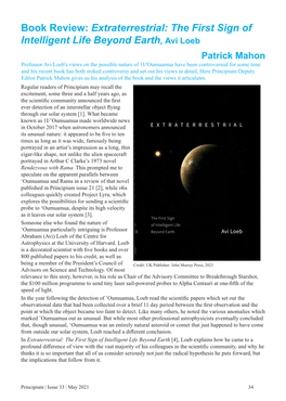 Extraterrestrial: the First Sign of Intelligent Life Beyond Earth, Avi Loeb