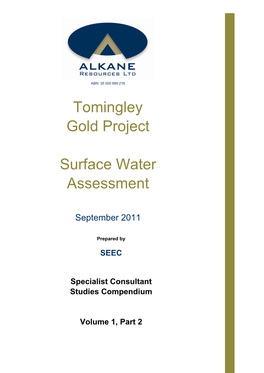 Surface Water Assessment