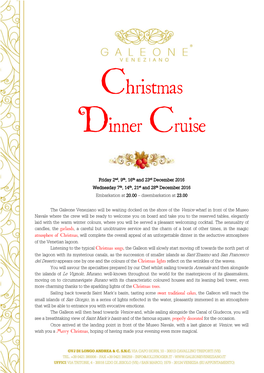 Christmas Dinner Cruise 2 7 9 14 16 21 23 28 En