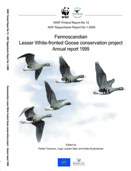 Fennoscandian Lesser White-Fronted Goose Conservation Project Annual