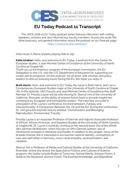 EU Today Podcast 11 Transcript