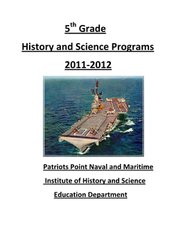 5 Grade History and Science Programs 2011-2012