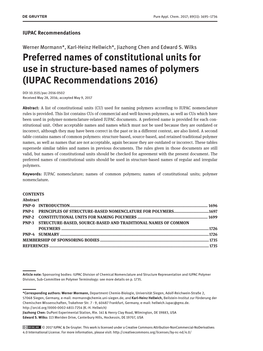 IUPAC Recommendations 2016)