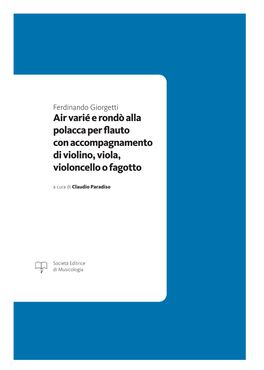 Air Varié E Rondò Alla Polacca Per Flauto Con Accompagnamento Di