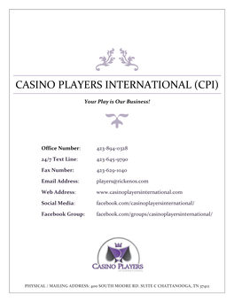 Casino Players International (Cpi)