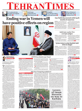 Ending War in Yemen Will Have Positive Effects on Region: Ayatollah Khamenei Sunday