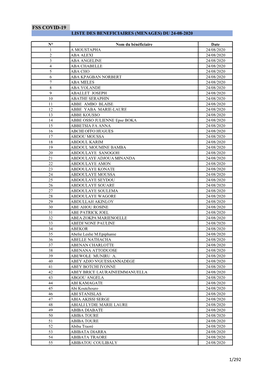 FSS COVID-19 Du 24 Août 2020