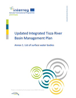 Updated Integrated Tisza River Basin Management Plan