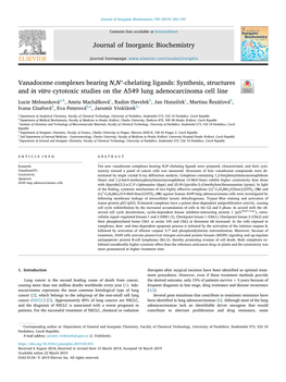 Vanadocene Complexes Bearing N,N′-Chelating Ligands Synthesis