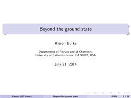 Beyond the Ground State