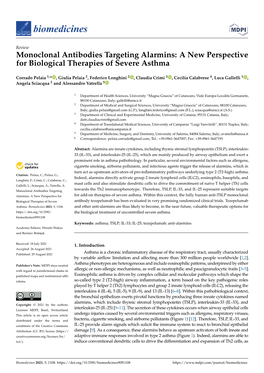 A New Perspective for Biological Therapies of Severe Asthma