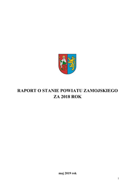 Raport O Stanie Powiatu Zamojskiego Za 2018 Rok