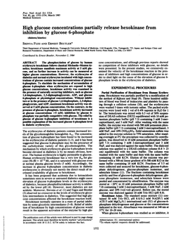 Inhibition by Glucose 6-Phosphate