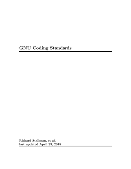 GNU Coding Standards