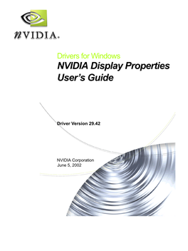 NVIDIA Display Properties User's Guide