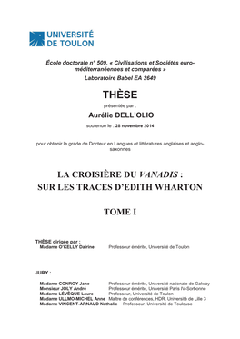 La Croisière Du Vanadis: Sur Les Traces D'edith Wharton